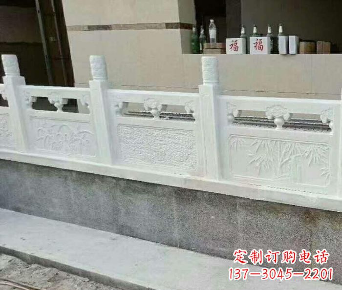 石狮艺术大理石栏板石雕