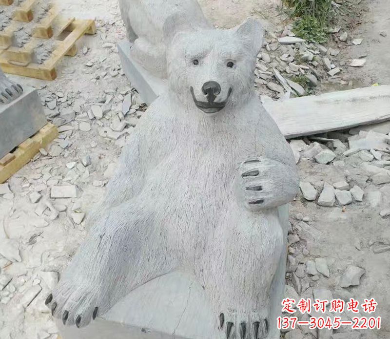 石狮精美狗熊石雕