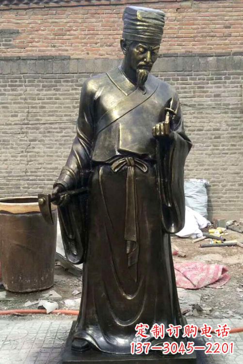石狮中国古典名医李时珍铜雕塑