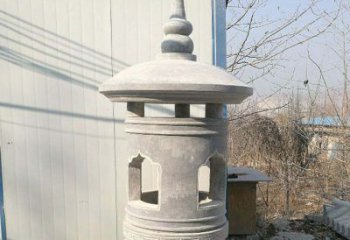 石狮精美公园大理石石灯雕塑