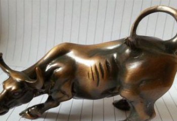 石狮公园动物华尔街牛铜雕