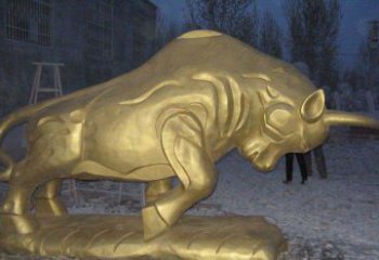 石狮拓荒牛铜雕—瑰丽壮观的动物雕塑