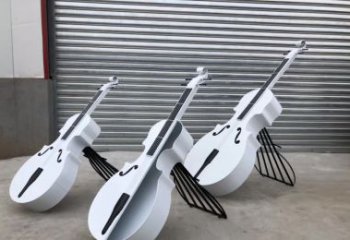 石狮精美的不锈钢大提琴雕塑，让你的空间更加温馨
