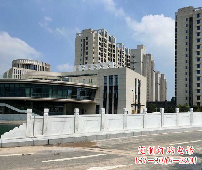 石狮广场景观大理石栏板雕塑