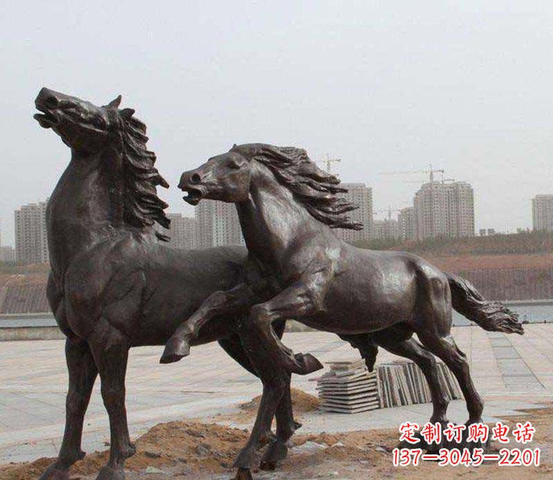 石狮广场马动物铜雕_1