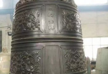 石狮国泰民安铜钟寺庙铜雕-传统工艺精美的铜钟雕塑