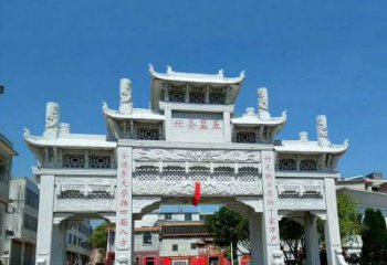 石狮全新定制石牌坊雕塑，为您的寺院注入历史文脉