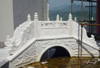 石狮汉白玉庭院装饰石桥雕塑
