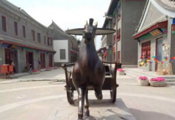 石狮艺术装点的汉代马车——马车铜雕