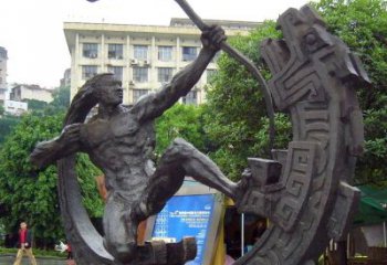 石狮传承古老神话，领略城市历史文化：后羿射日…