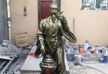 石狮传承酒文化，杜康雕塑流传永恒