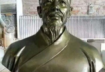 石狮李时珍头像铜雕，为纪念传奇祖国医学家