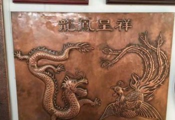 石狮中领雕塑|传统铜雕龙凤精美雕塑