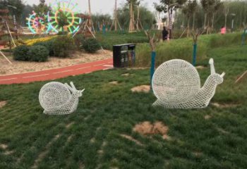 石狮镂空不锈钢蜗牛雕塑