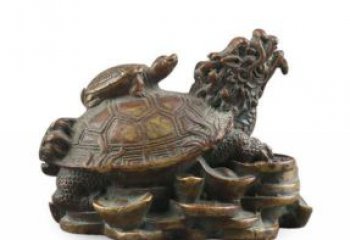 石狮雕塑非凡，铜雕龙龟母子精美