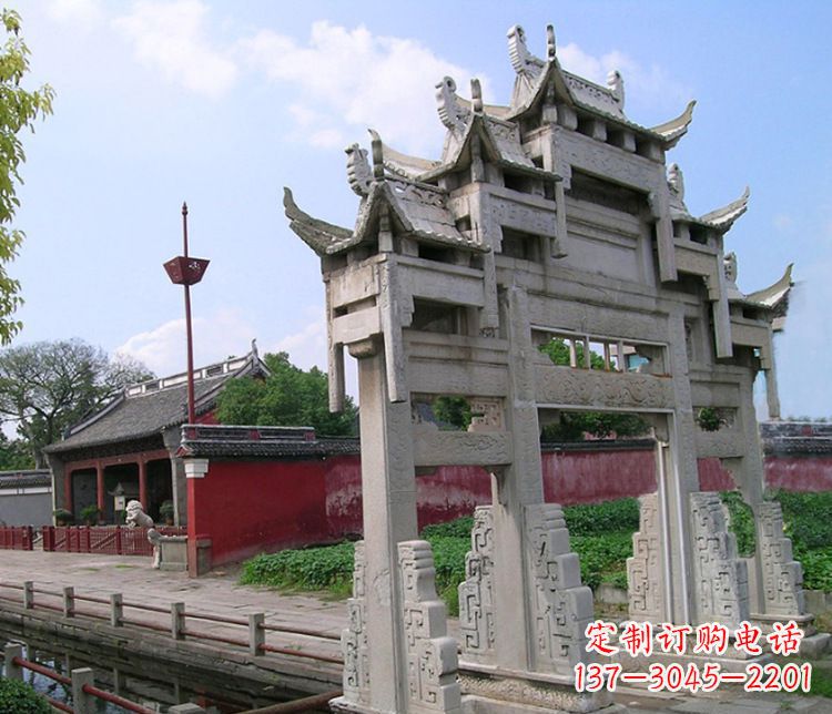 石狮专业大型牌坊石雕制作