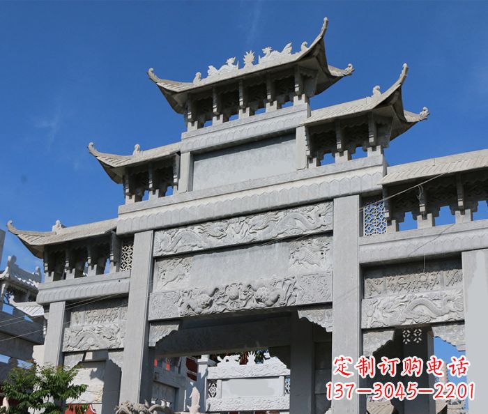 石狮定制牌坊石雕,纪念无价的美好记忆