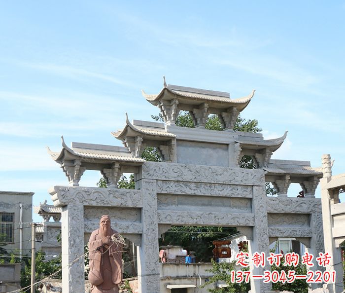 石狮牌坊石雕,为您增添质感与智慧的魅力