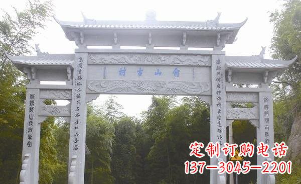石狮让精美的牌坊雕塑为您打造精美环境