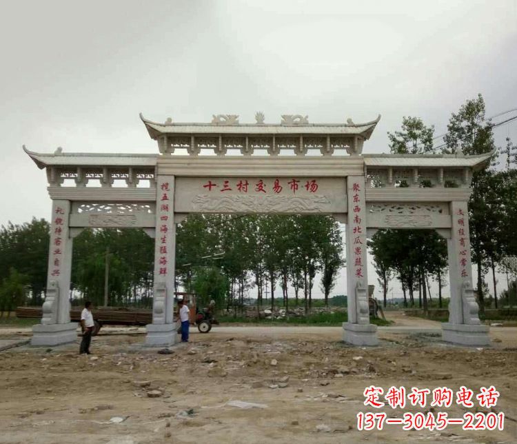 石狮精美石牌坊雕塑,令你惊艳无比