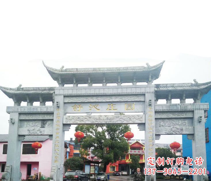 石狮石牌坊雕塑——见证时刻的美好记忆
