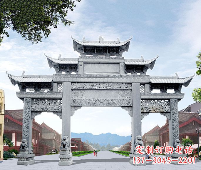 石狮高品质牌坊石雕,为您量身定制