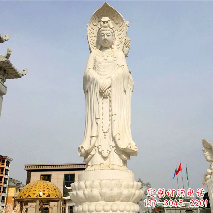 石狮中领雕塑:观音三面佛像雕塑