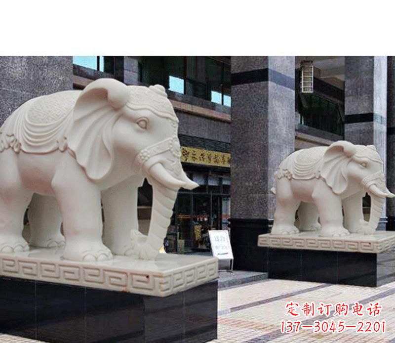 石狮最佳选择——石雕酒店大象雕塑