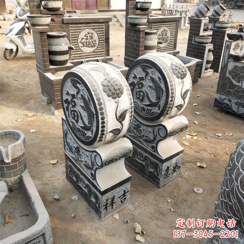 石狮石雕青石门墩雕塑