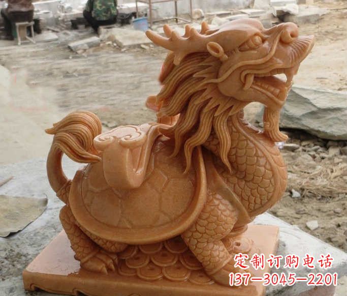 石狮石雕招财龙龟