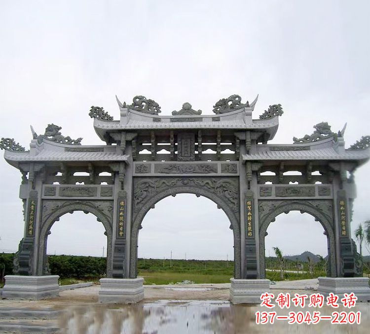 石狮石牌坊 楼