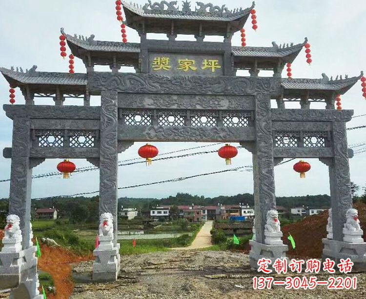 石狮石牌坊石雕