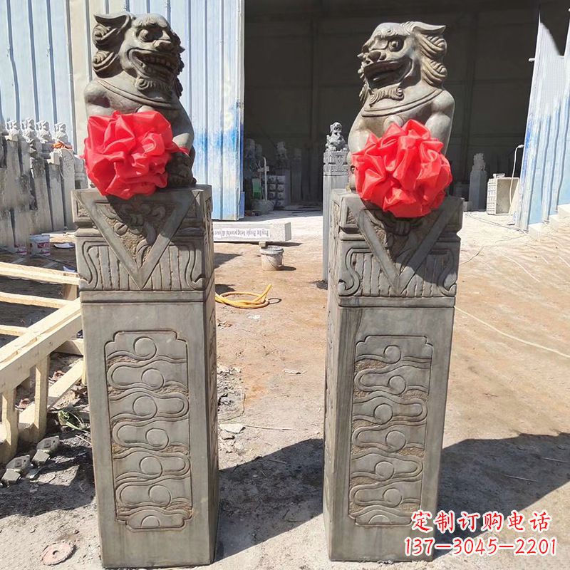 石狮石狮子栓马桩