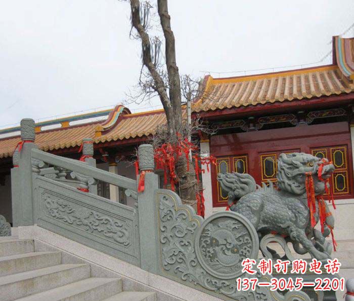 石狮寺庙景观仿古石栏板