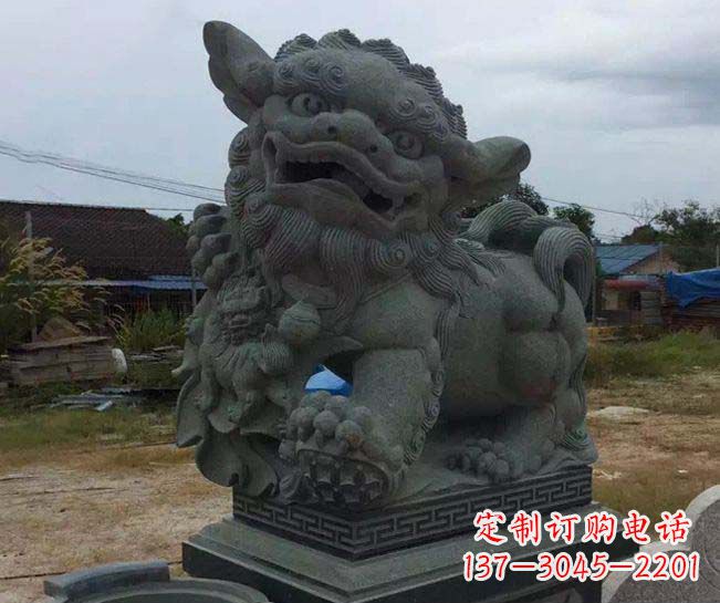 石狮寺庙景观南方狮子石雕