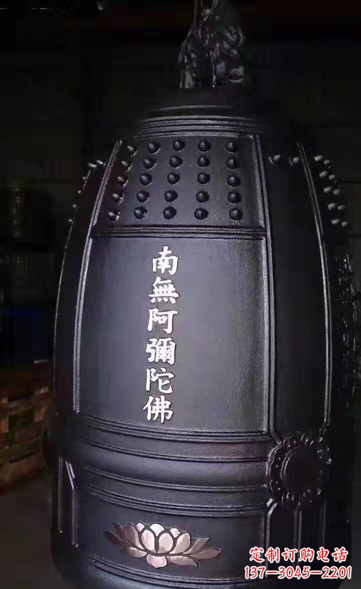 石狮寺庙铜钟雕塑户外景观雕塑