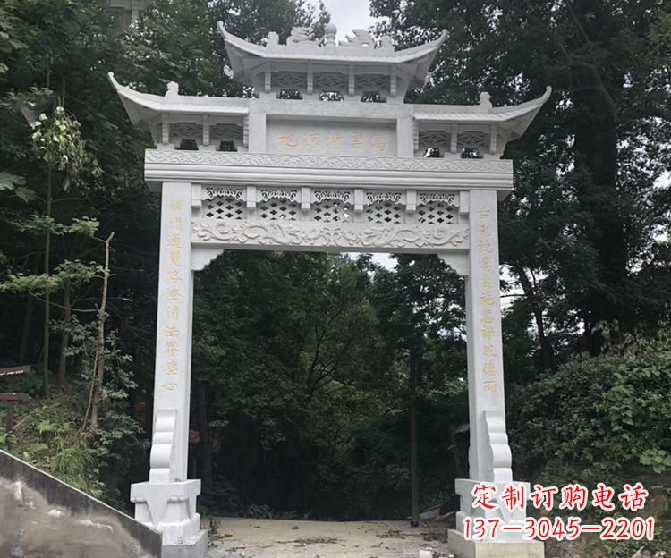 石狮寺院牌坊石雕