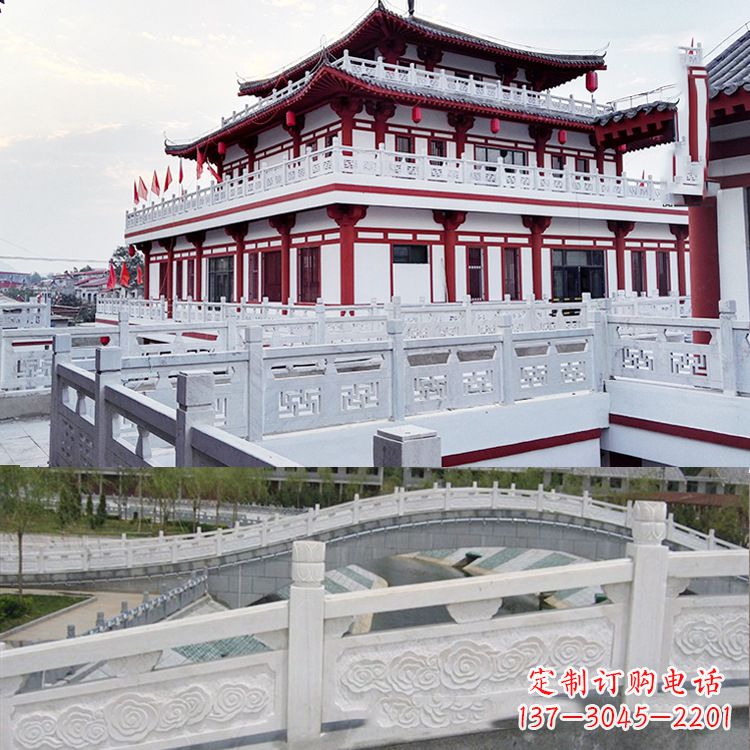 石狮寺院石栏板