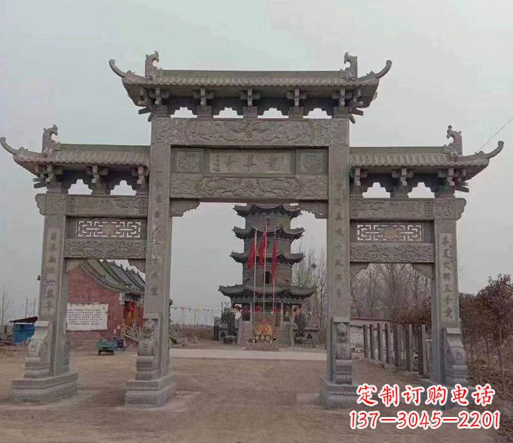 石狮寺院石牌坊