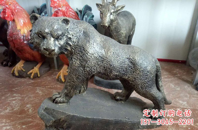 石狮铜雕豹子雕塑