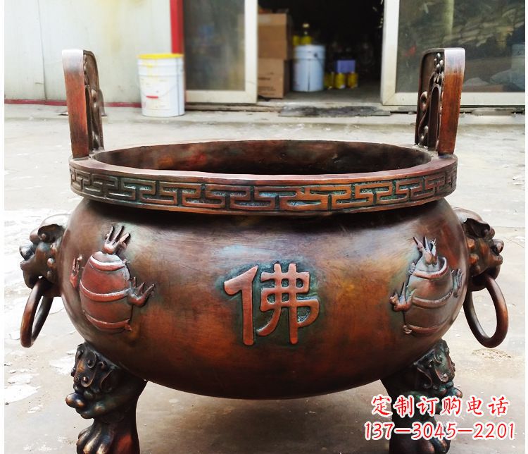 石狮铜雕祠堂景观香炉