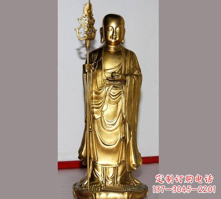 石狮铜雕寺庙佛堂地藏菩萨