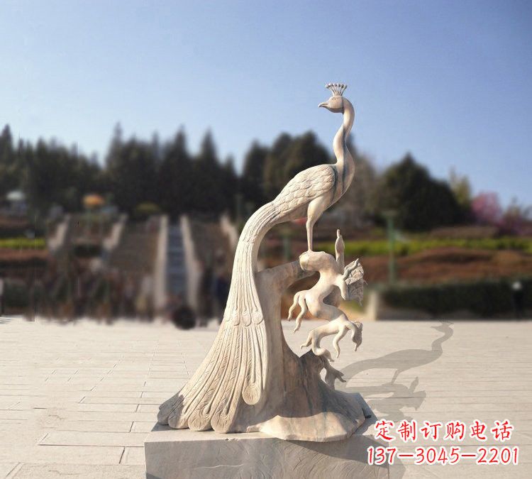 石狮晚霞红孔雀石雕