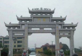 石狮仿古牌坊石雕、精美绝伦