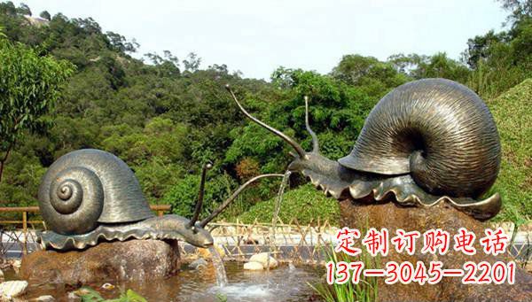 石狮蜗牛公园动物铜雕