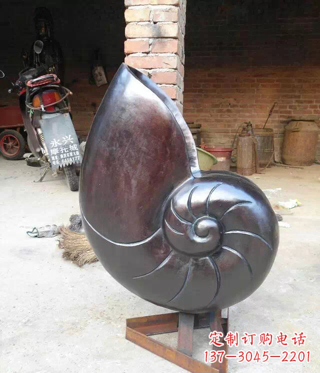 石狮蜗牛公园景观动物铜雕
