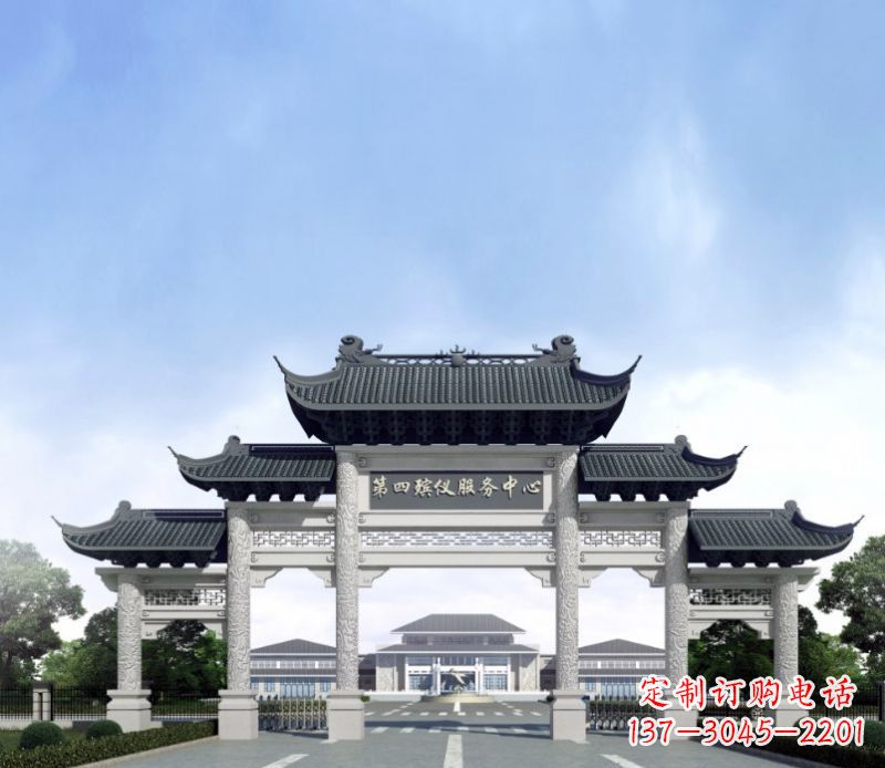 石狮五门景观石牌坊