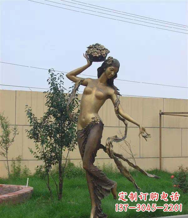 石狮西方美女公园人物铜雕