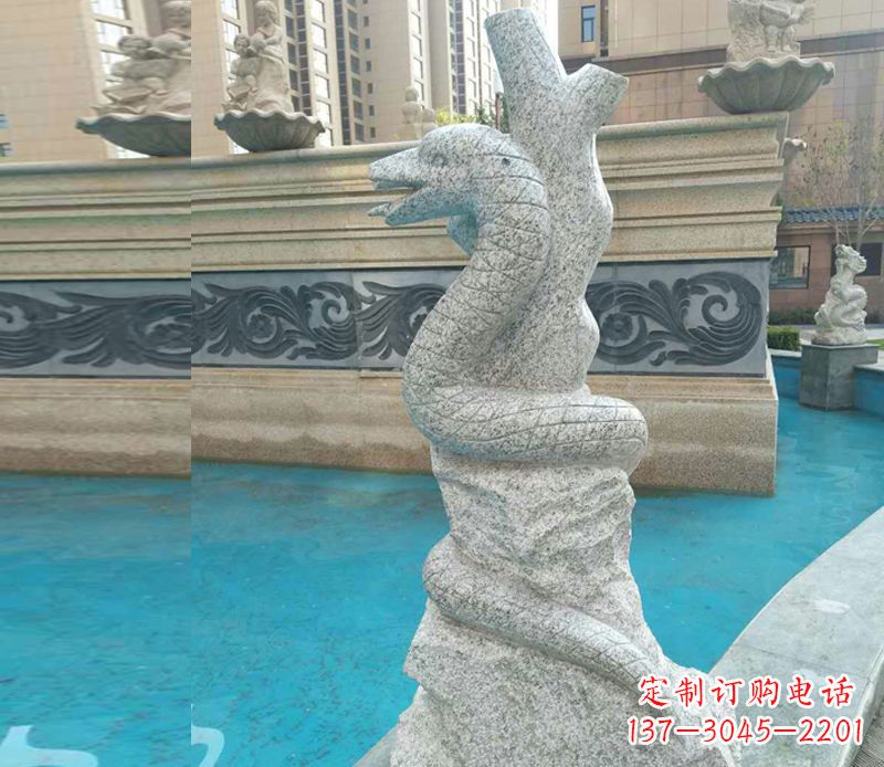石狮小区十二生肖雕塑动物石雕