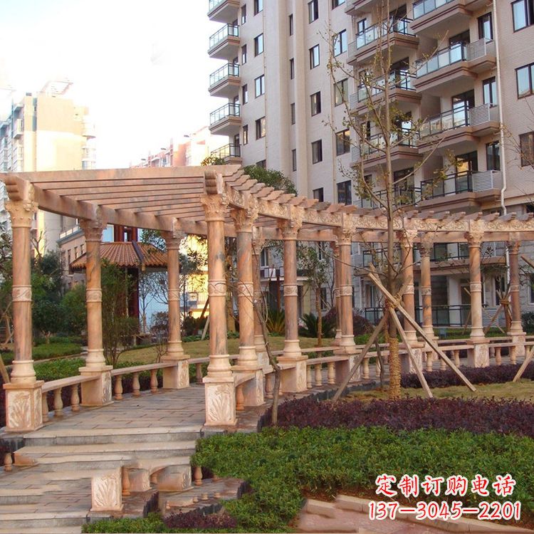 石狮小区石雕花架长廊
